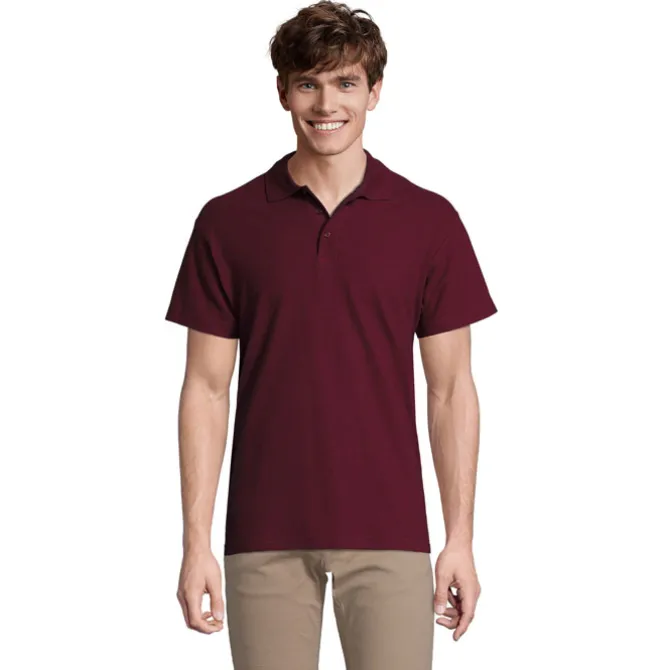 SPRINgII Męskie POLO 210g / Burgundy S11362-BG-XL