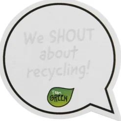 Sticky-Mate® karteczki samoprzylepne z materiałów z recyklingu w kształcie chmurek na tekst / Biały 21018601