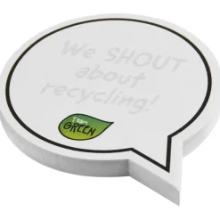 Sticky-Mate® karteczki samoprzylepne z materiałów z recyklingu w kształcie koła / Biały 21018401