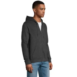 STONE UNI HOODIE 260g / Charcoal melange S01714-CE-L