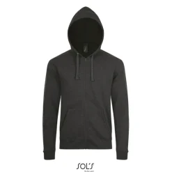 STONE UNI HOODIE 260g / Charcoal melange S01714-CE-XXL