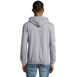 STONE UNI HOODIE 260g / Grey melange S01714-GY-XS