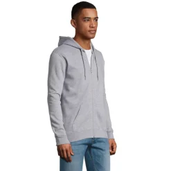 STONE UNI HOODIE 260g / Grey melange S01714-GY-XS