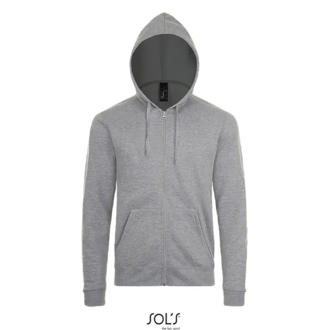 STONE UNI HOODIE 260g / Grey melange S01714-GY-L