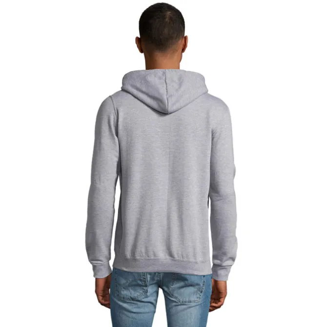 STONE UNI HOODIE 260g / Grey melange S01714-GY-L