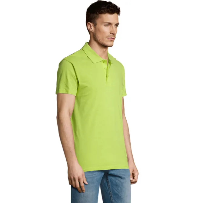 SUMMER II Męskie POLO 170g / Apple Green S11342-AG-L