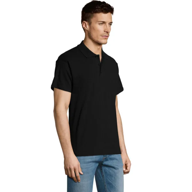 SUMMER II Męskie POLO 170g / Czarny / Czarny opal S11342-BK-3XL