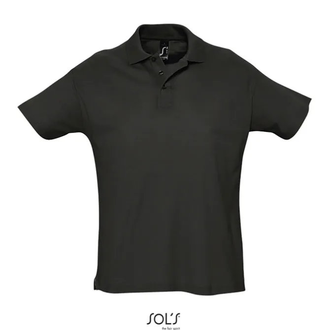 SUMMER II Męskie POLO 170g / Czarny / Czarny opal S11342-BK-L