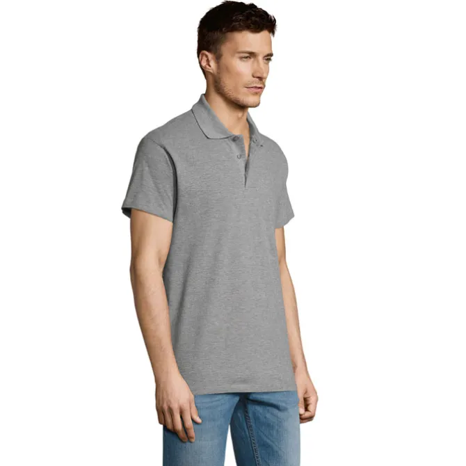 SUMMER II Męskie POLO 170g / Grey melange S11342-GY-XL