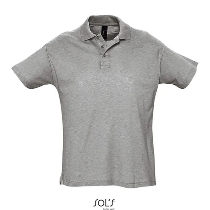 SUMMER II Męskie POLO 170g / Grey melange S11342-GY-XL