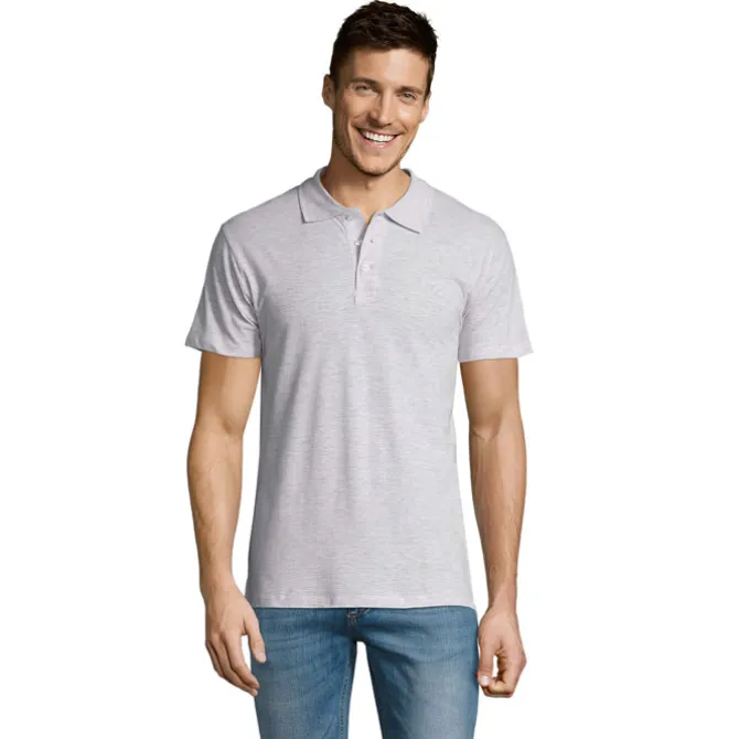 SUMMER II Męskie POLO 170g / Popiól S11342-AS-XXL