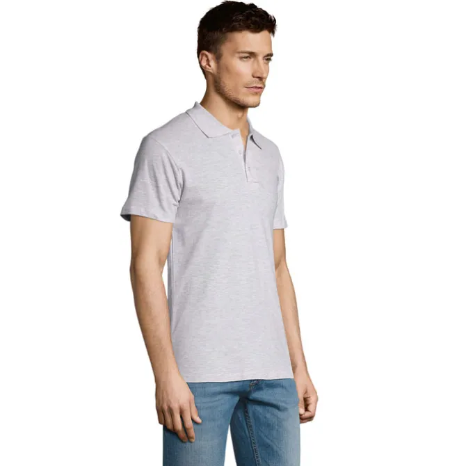 SUMMER II Męskie POLO 170g / Popiól S11342-AS-S