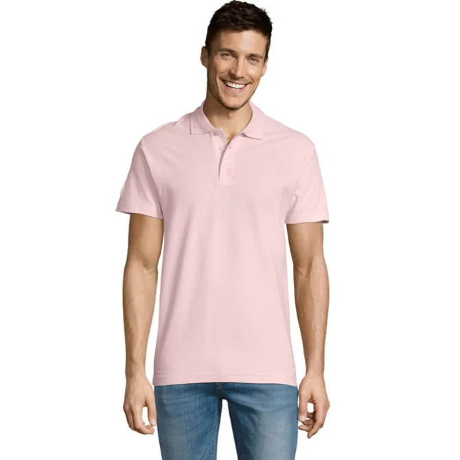 SUMMER II Męskie POLO 170g / Różowy S11342-PK-M