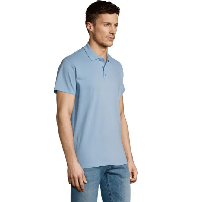SUMMER II Męskie POLO 170g / Sky blue S11342-SP-L