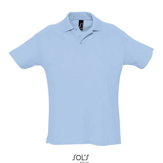 SUMMER II Męskie POLO 170g / Sky blue S11342-SP-L