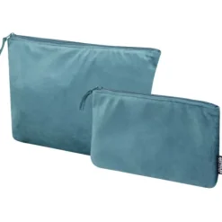 Swift zestaw aksamitnych kosmetyczek z recyklingu z certyfikatem GRS / Deep Sea Green 12076964