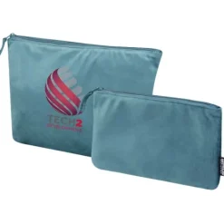 Swift zestaw aksamitnych kosmetyczek z recyklingu z certyfikatem GRS / Deep Sea Green 12076964