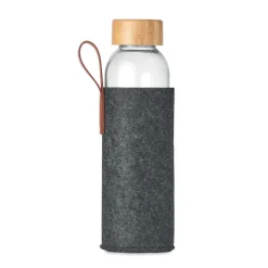 Szklana butelka 500 ml / Ciemno szary MO6800-15