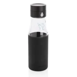 Szklana butelka 650 ml Ukiyo, monitorująca ilość wypitej wody / Czarny P436.721