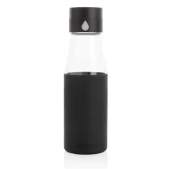 Szklana butelka 650 ml Ukiyo, monitorująca ilość wypitej wody / Czarny P436.721