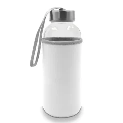 Szklana butelka 420 ml w pokrowcu | Bob / Pomarańczowy V0462-07