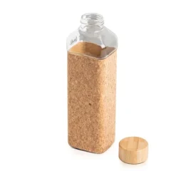 Szklana butelka 640ml z korkowym rękawem / Aquana / Light Brown IP37062738