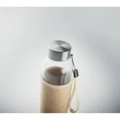 Szklana butelka w etui 500ml / Beżowy MO6168-13