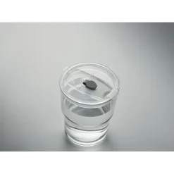 Szklany kubek ze słomką 400ml / Przezroczysty MO2502-22