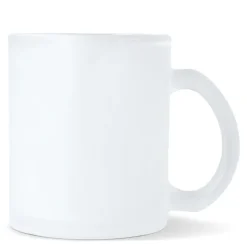 Szklany matowy kubek subli Mallorca 335ml / Ecru / transparentny LT51108-N5404