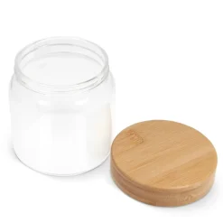 Szklany słoik z bambusową pokrywką 600ml / Transparentny LT95431-N0004