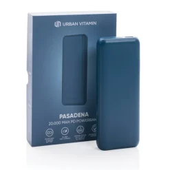 Szybki power bank 20000 mAh Urban Vitamin / Niebieski P322.755