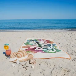 Szybkoschnący ręcznik plażowy R-PET 100×180 cm, sublimacja / Pomarańczowy LT97215-N0026