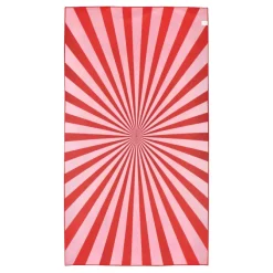 Szybkoschnący ręcznik plażowy R-PET 100×180 cm, sublimacja / Czerwony LT97215-N0021