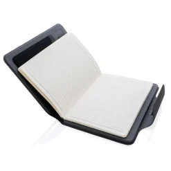 Teczka konferencyjna, notatnik A5, ładowarka bezprzewodowa, power bank 8000 mAh / Czarny P774.312