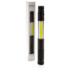 Teleskopowa latarka COB / Czarny P513.891