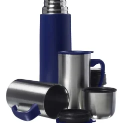 Termos 500 ml i 2 kubki 300 ml / Granatowy V4502-04