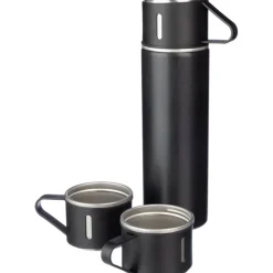 Termos 420 ml, trzy kubki 150  ml / Czarny VA195-03