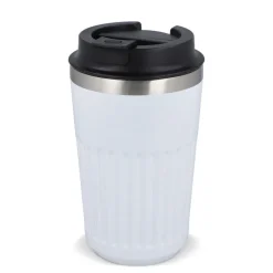 Termos na kawę ze stali nierdzewnej pochodzącej z recyklingu, 400 ml / Biały LT98698-N0001