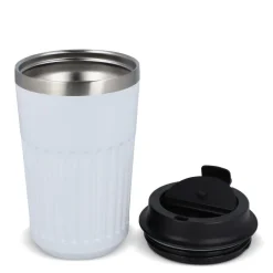 Termos na kawę ze stali nierdzewnej pochodzącej z recyklingu, 400 ml / Biały LT98698-N0001