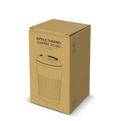 Termos na kawę ze stali nierdzewnej pochodzącej z recyklingu, 400 ml / Czarny LT98698-N0002