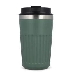 Termos na kawę ze stali nierdzewnej pochodzącej z recyklingu, 400 ml / Czarny LT98698-N0002
