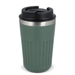 Termos na kawę ze stali nierdzewnej pochodzącej z recyklingu, 400 ml / Czarny LT98698-N0002