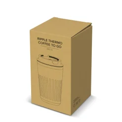 Termos na kawę ze stali nierdzewnej pochodzącej z recyklingu, 400 ml / Szary LT98698-N0061