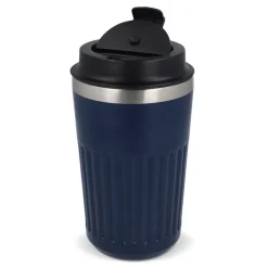 Termos na kawę ze stali nierdzewnej pochodzącej z recyklingu, 400 ml / Ciemnoniebieski LT98698-N0010