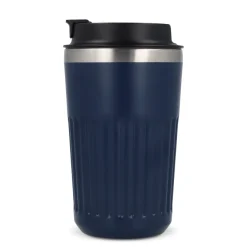 Termos na kawę ze stali nierdzewnej pochodzącej z recyklingu, 400 ml / Ciemnoniebieski LT98698-N0010