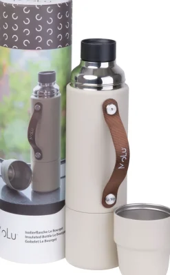 Termos stalowy z recyklingu LE BOURGET MoLu 1000 ml / Beżowy 535213