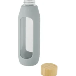 Tidan Butelka z borokrzemianowego szkła o pojemności 600 ml z silikonowym uchwytem / Czarny 10066690
