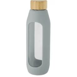Tidan Butelka z borokrzemianowego szkła o pojemności 600 ml z silikonowym uchwytem / Szary 10066682