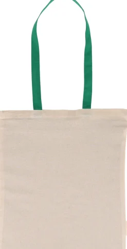 Torba bawełniana z długimi uszami, z recyklingu 140g/m2 CAMBRIDGE / Zielony 545409