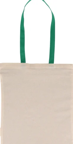 Torba bawełniana z długimi uszami, z recyklingu 140g/m2 CAMBRIDGE / Zielony 545409